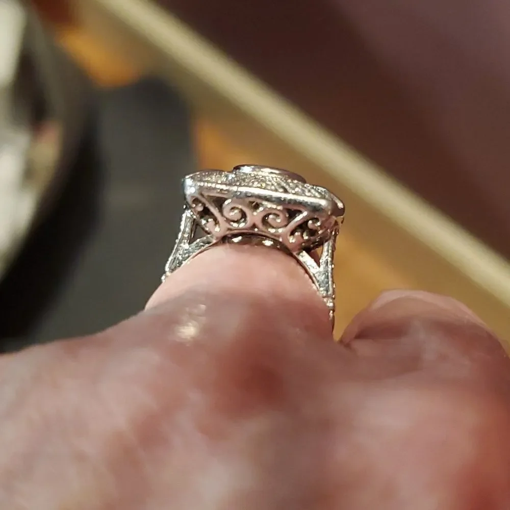 JOESEPH ESPOSITO, SAPPHIRE Diamonique Ring, Stamped ESPO,925,CZ,Sizs 5, NWOT!
